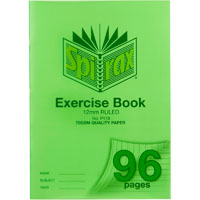 spirax p119 exercise book 12mm ruled 70gsm 96 page a4 green