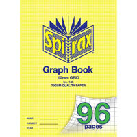 spirax 138 graph book 10mm grid a4 96 page
