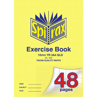 spirax 205 exercise book year 3/4 12mm ruled 70gsm 48 page a4