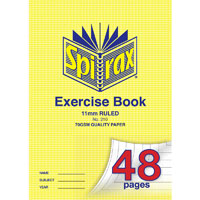 spirax 210 exercise book 11mm ruled 70gsm 48 page a4