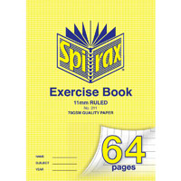 spirax 211 exercise book 11mm ruled 70gsm 64 page a4