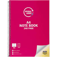 spirax 959 kode notebook 7mm ruled side open 240 page a4