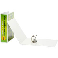marbig clearview lever arch file 75mm a4 white