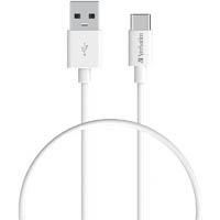 verbatim charge and sync cable usb-a to usb-c 2m white
