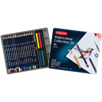derwent watercolour pencil collection assorted tin 24