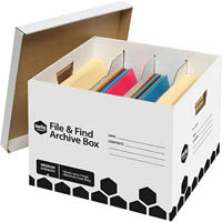 marbig file-and-find archive box 420 x 390 x 320mm