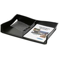 marbig enviro document tray with divider a3 black