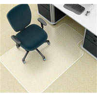 marbig rollamat chairmat pvc keyhole medium pile carpet 1140 x 1340mm