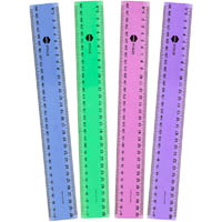 marbig ruler metric 300mm fluorescent assorted