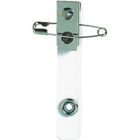 rexel id badge strap clip and pin clear pack 10