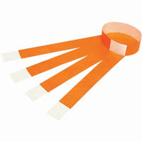 rexel id serial number wristbands fluoro orange pack 100