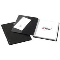 rexel slimview display book non-refillable 24 pocket a4 black