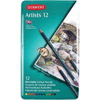 derwent artist pencils assorted tin 12