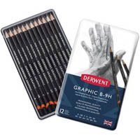 derwent graphic pencil technical set tin 12