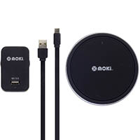 moki qi wireless rapidcharge charging pad 10w type-c 3.0 black