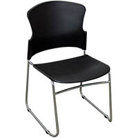 steelco adam visitor chair sled base plastic black