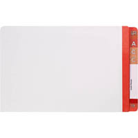 avery 42431 lateral file with red tab mylar foolscap white box 100