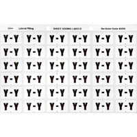 avery 43325 lateral file label side tab colour code y 25 x 38mm white pack 180