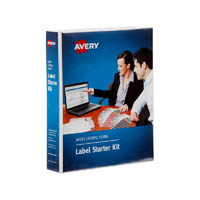 avery 43399 lateral file label starter kit side tab 25 x 30mm assorted pack 72