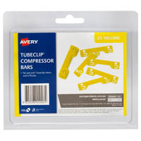 avery 44008y tubeclip compressor bar yellow pack 25