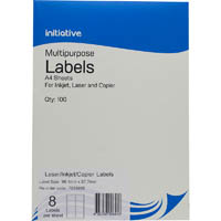 initiative multi-purpose labels 8up 99.1 x 67.7mm pack 100