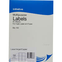 initiative multi-purpose labels 14up 99.1 x 38.1mm pack 100