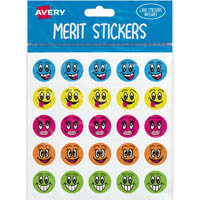 avery 698006 merit stickers smiley faces pack 300