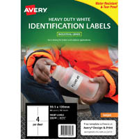 avery 936068 j4774 heavy duty inkjet labels 4up white pack 10