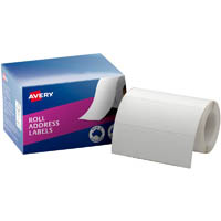 avery 937108 address label 102 x 36mm roll white box 250