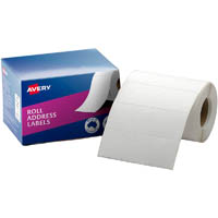avery 937109 address label 102 x 36mm roll white box 500