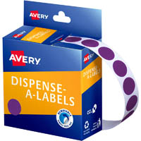 avery 937264 round label dispenser 14mm purple box 1050