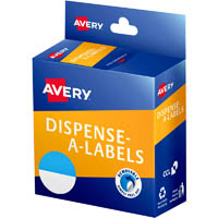avery 937277 round label dispenser 24mm blue/white box 300