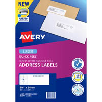 avery 952002 l7162 quick peel address label with sure feed laser 16up white pack 20
