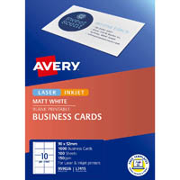 avery 959026 l7415 quick clean business card 150gsm 90 x 52mm matte white pack 1000