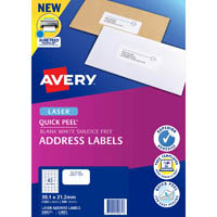 avery 959071 l7651 quick peel address label with sure feed laser 65up white pack 100