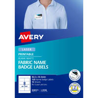 avery 959171 l7418 fabric name labels 8up white pack 15