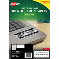 avery 959201 l6009 heavy duty laser labels 48up silver pack 20