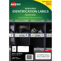 avery 959207 removable heavy-duty labels 63.5 x 33.9mm white pack 20