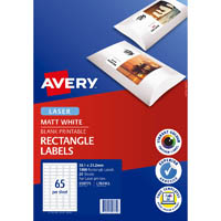 avery 959775 l7651cl multi-purpose photo quality label 65up white pack 20