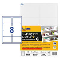 avery 983002 classroom labels 99.1 x 67.7mm white pack 20