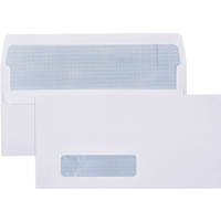 cumberland dlx envelopes secretive wallet windowface (28 x 95) self seal 80gsm 235 x 120mm white box 500
