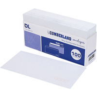 cumberland dl envelopes secretive wallet plainface strip seal post office squares 80gsm 110 x 220mm white tray 100