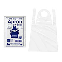 livingstone disposable apron bib type 710 x 1170mm white box 100