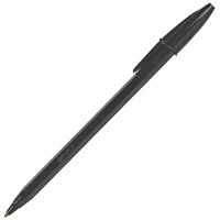 bic economy ballpoint pens medium black box 12