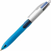 bic 4-colour grip retractable ballpoint pen 1.0mm