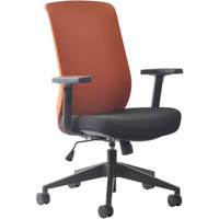 buro mondo gene task chair high back arms orange