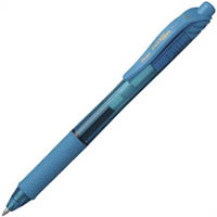 pentel bl107 energel-x retractable gel ink pen 0.7mm sky blue