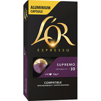 l'or espresso nespresso compatible coffee capsules supremo pack 10