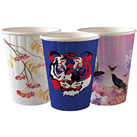 biopak biocup double wall cup art series 390ml pack 40