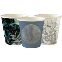 biopak biocup single wall cup art series 230ml pack 50
